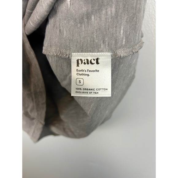 Lot of THREE Pact Organic Cotton Heathered Muscle Tee Tank Top Small Gray Pink - Picture 5 of 15